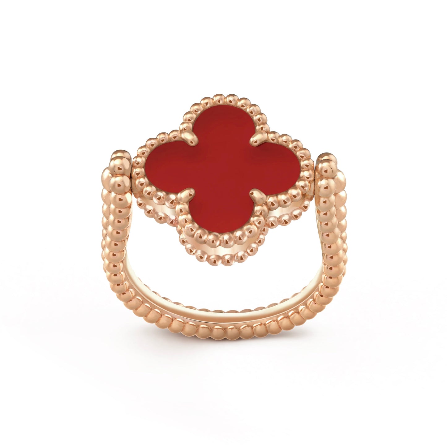 [CiCi]CLOVER RIVERSIBLE PINK GOLD RING