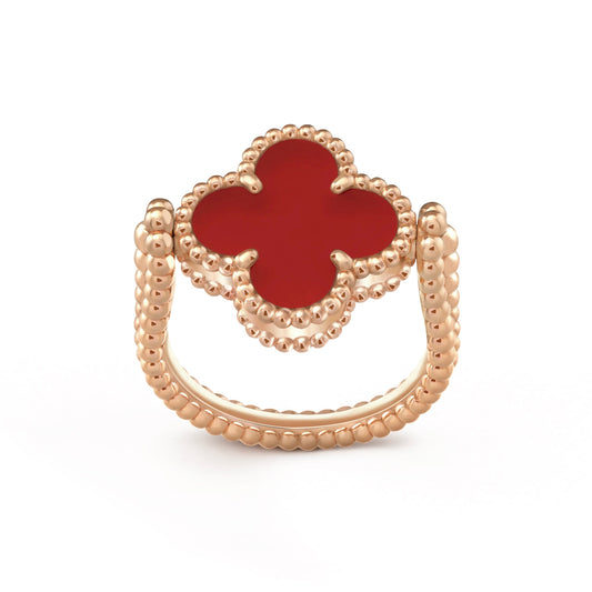 [CiCi]CLOVER RIVERSIBLE PINK GOLD RING