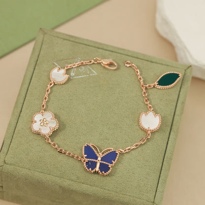 [CICI]LUCKY SPRING BUTTERFLY 5 MOTIF BRACELET