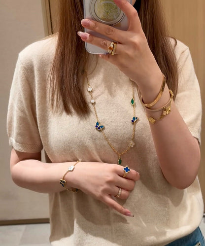 [CiCi]LUCKY SPRING BUTTERFLY 15 FLOWER NECKLACE