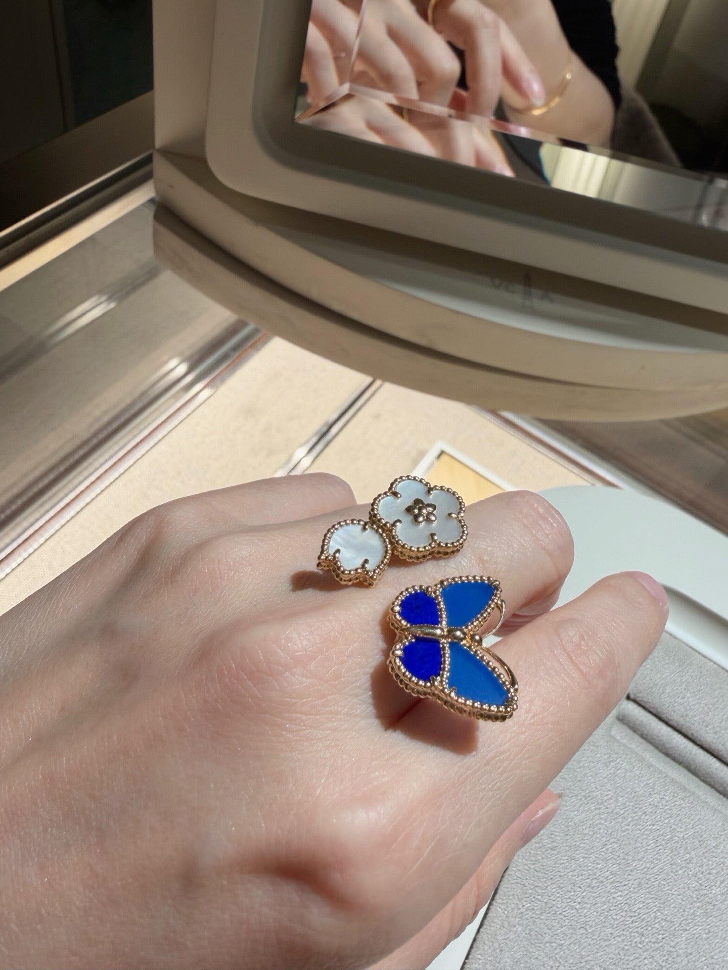 [CICI]LUCKY SPRING BUTTERFLY OPEN-FACE RINGS