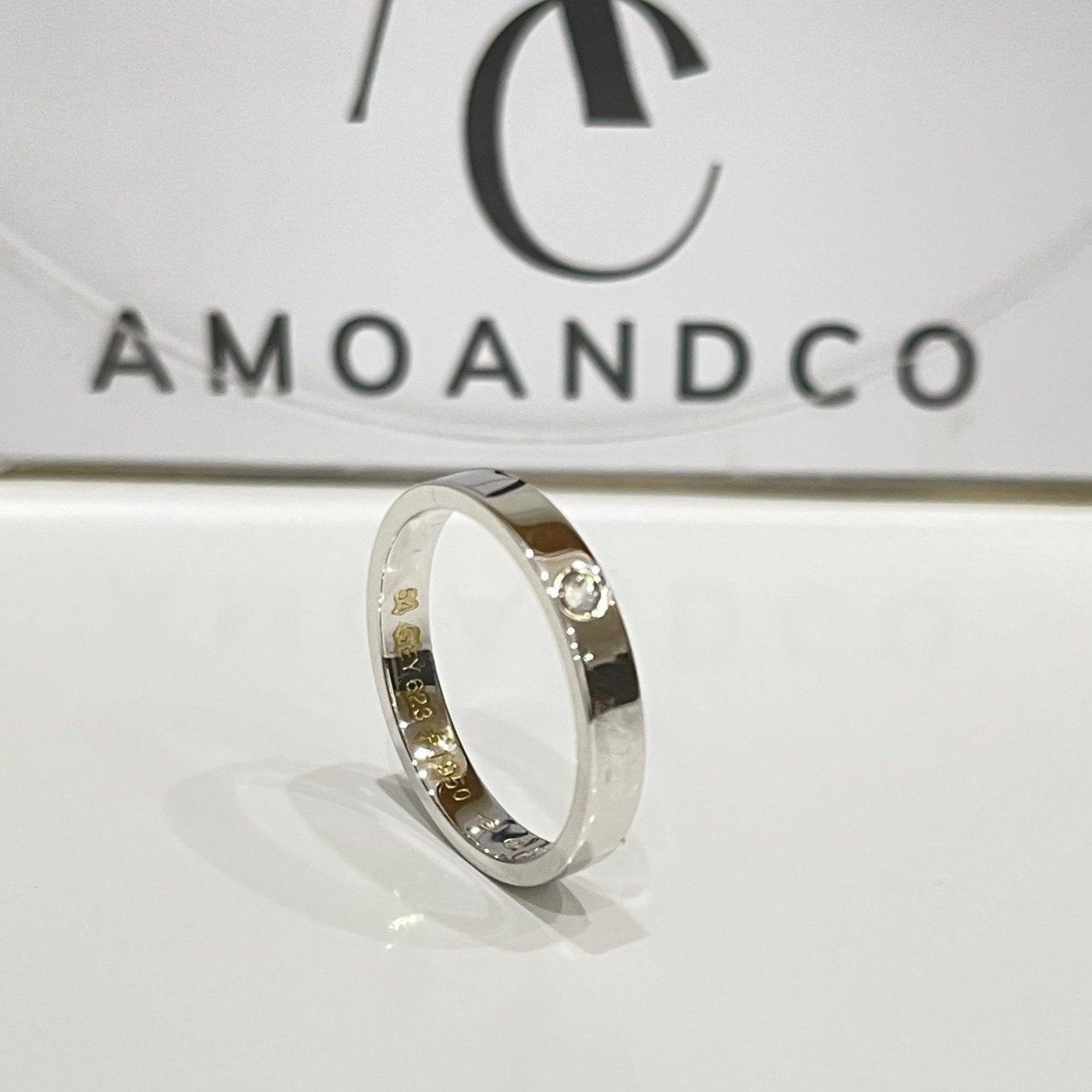 [CiCi]LOVE RING 4MM 1 DIAMOND