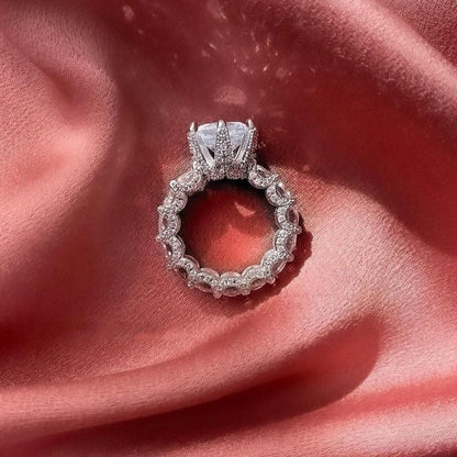 [CiCi]Exquisite Multicolored Radiant Zircon Everyday Ring