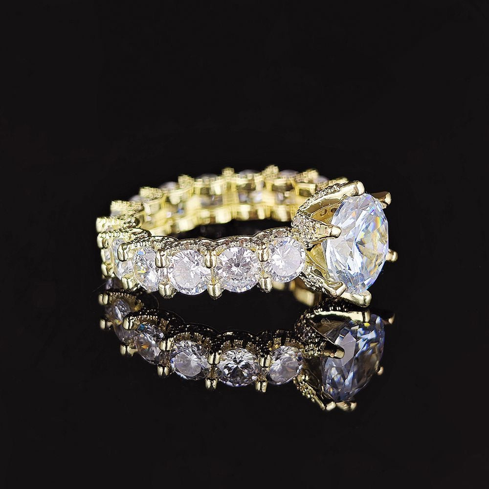 [CiCi]Exquisite Multicolored Radiant Zircon Everyday Ring