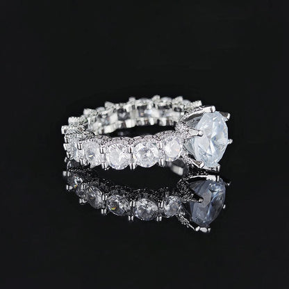 [CiCi]Exquisite Multicolored Radiant Zircon Everyday Ring