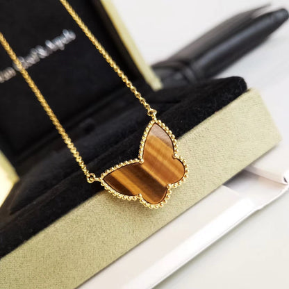 [CiCi] TIGER__ EYE BUTTERFLY NECKLACE