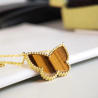 [CiCi] TIGER__ EYE BUTTERFLY NECKLACE
