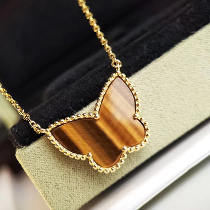 [CiCi] TIGER__ EYE BUTTERFLY NECKLACE
