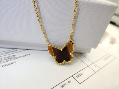 [CiCi] TIGER__ EYE BUTTERFLY NECKLACE