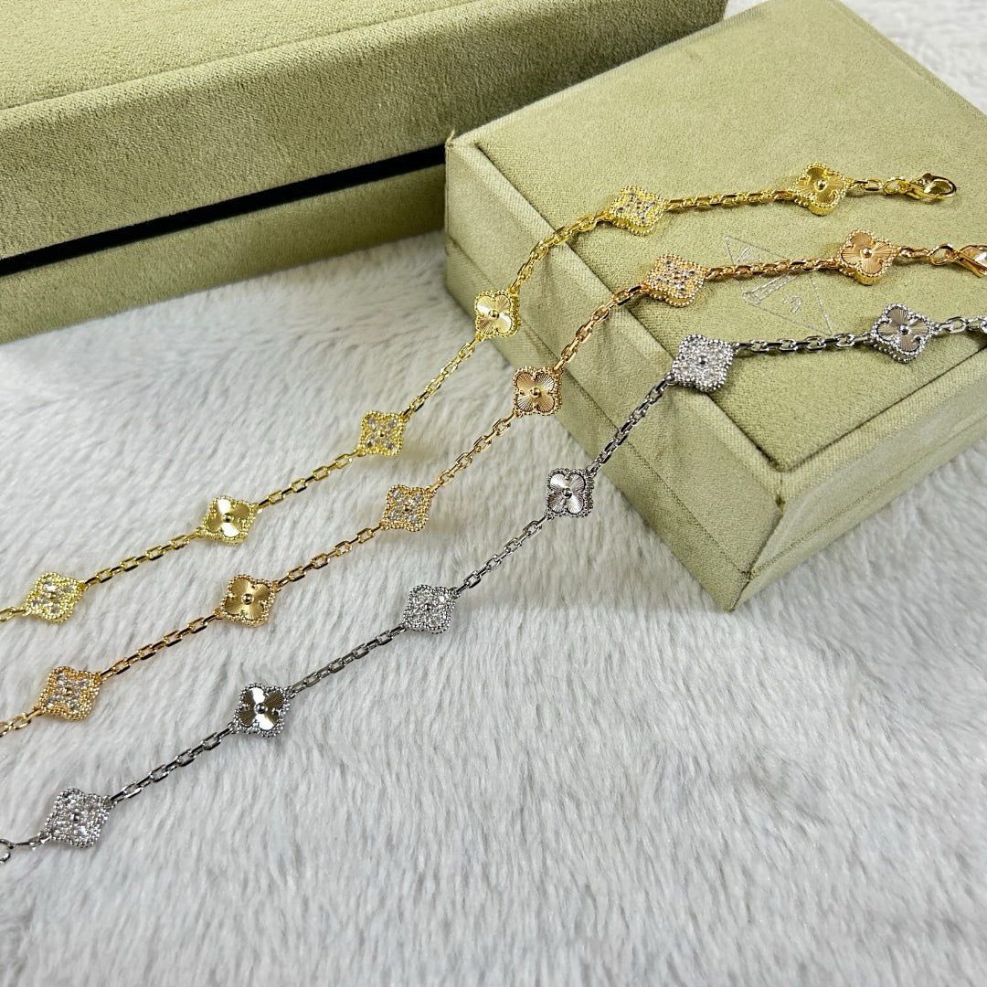[CiCi]CLOVER 6 MOTIF DIAMOND LASER BRACELET