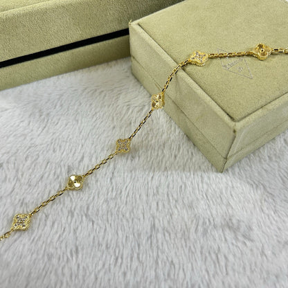 [CiCi]CLOVER 6 MOTIF DIAMOND LASER BRACELET