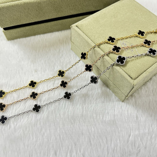 [CiCi]CLOVER 6 MOTIF  ONYXS BRACELET