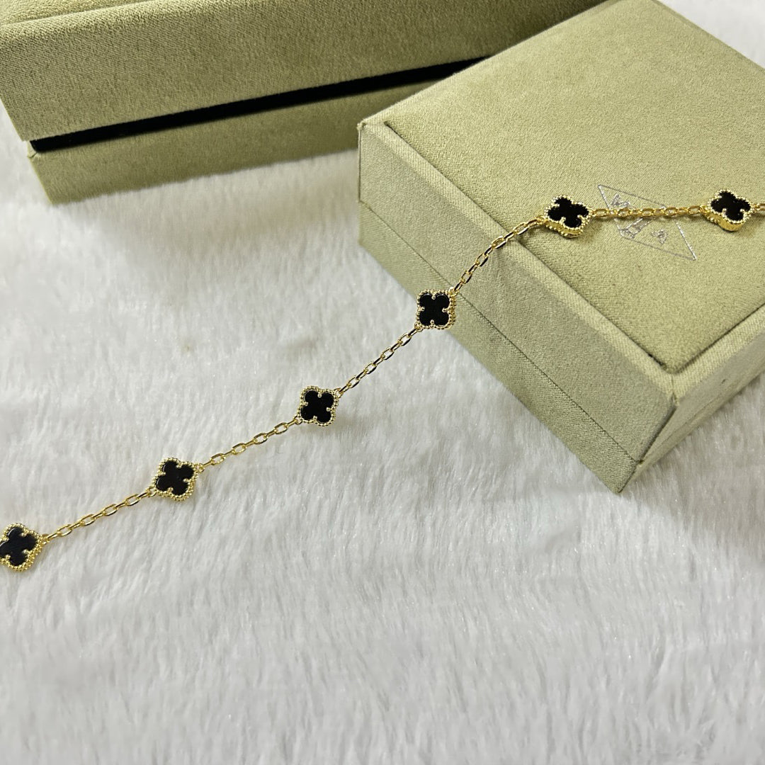 [CiCi]CLOVER 6 MOTIF  ONYXS BRACELET