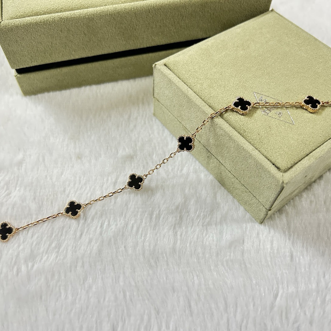 [CiCi]CLOVER 6 MOTIF  ONYXS BRACELET