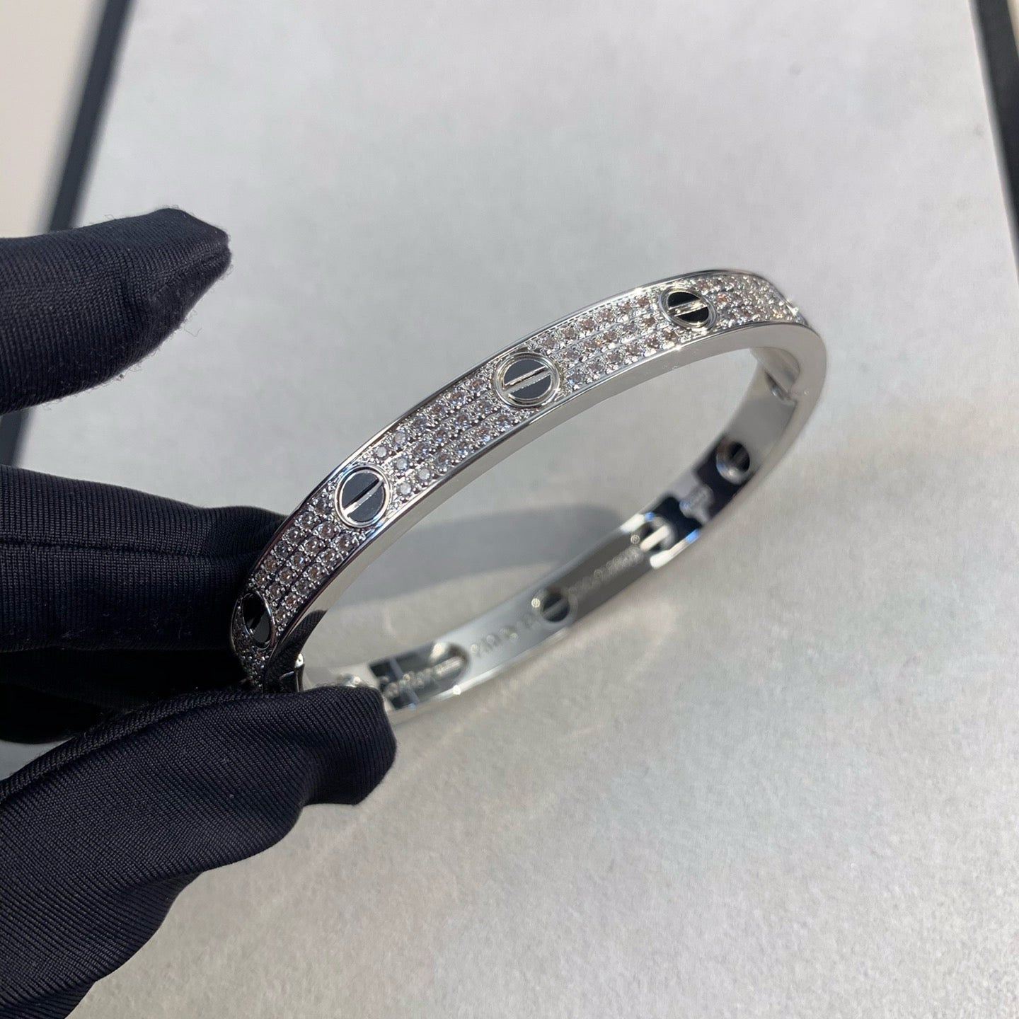 [CiCi]LOVE BRACELET 6.1MM DIAMOND-PAVED CERAMIC
