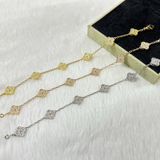 [CiCi]CLOVER 6 MOTIF DIAMOND BRACELET
