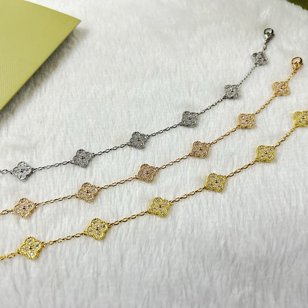 [CiCi]CLOVER 6 MOTIF DIAMOND BRACELET