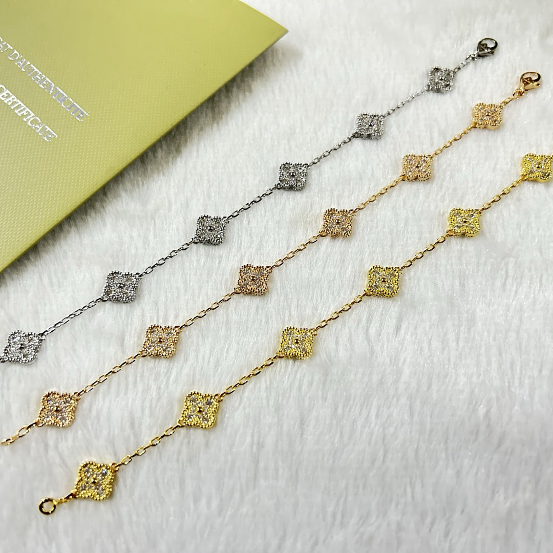 [CiCi]CLOVER 6 MOTIF DIAMOND BRACELET