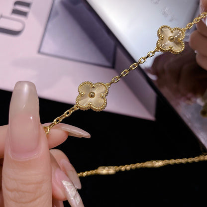 [CiCi]CLOVER 10 MOTIFS LASER NECKLACE