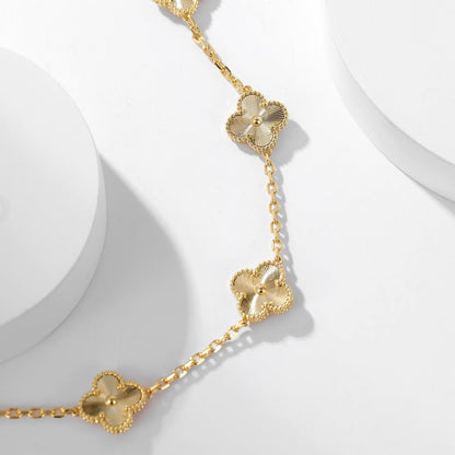 [CiCi]CLOVER 10 MOTIFS LASER NECKLACE