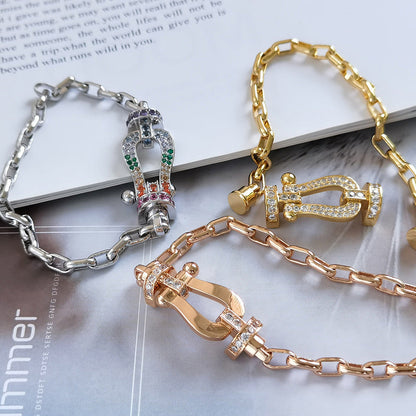 [CiCi]FORCE GROSSER HUFEISENVERSCHLUSS METALLARMBAND