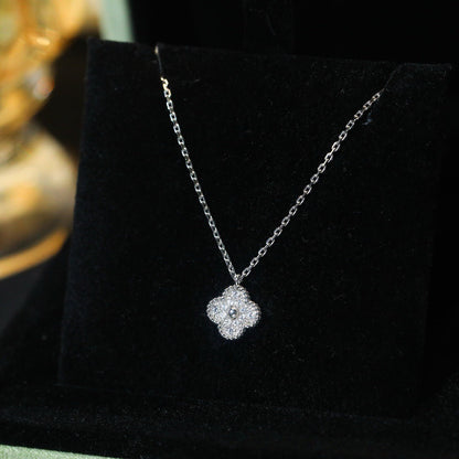 [CiCi]CLOVER MINI 9.5MM PENDANT DIAMOND NECKLACE
