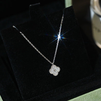 [CiCi]CLOVER MINI 9.5MM PENDANT DIAMOND NECKLACE