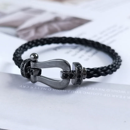 [CiCi]FORCE LARGE SERIES HORSESHOE BLACK SAMURAI BRACELET