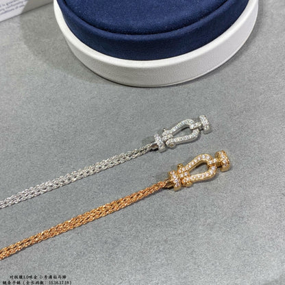 [CiCi]FORCE SMALL HORSESHOE  DIAMOND CHAIN ROPE BRACELET