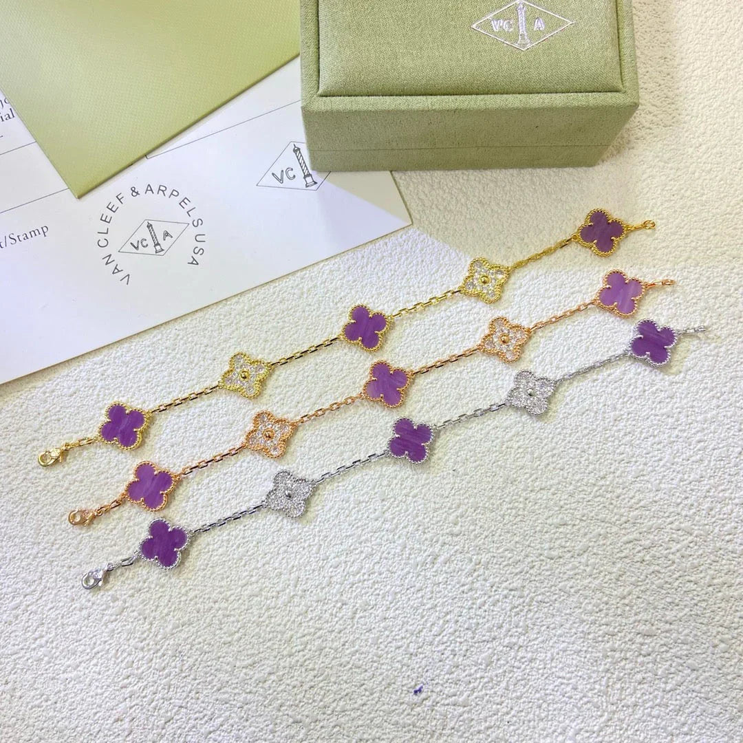 [CiCi] CLOVER 5 MOTIF VIOLET ARMBAND KOLLEKTION