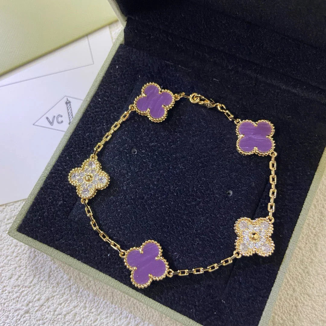 [CiCi] CLOVER 5 MOTIF VIOLET ARMBAND KOLLEKTION