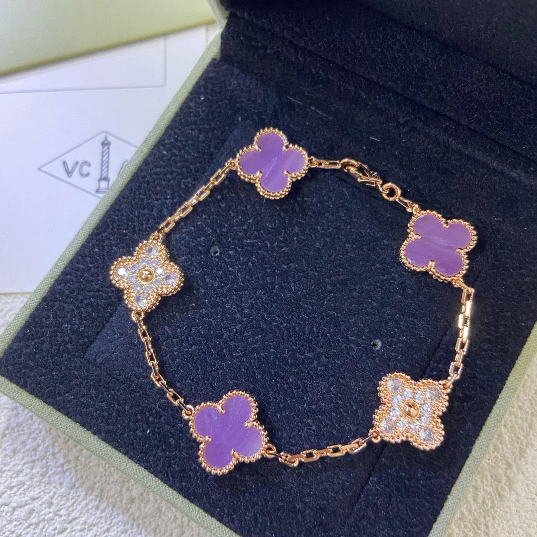 [CiCi] CLOVER 5 MOTIF VIOLET ARMBAND KOLLEKTION