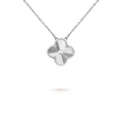[CiCi]CLOVER 15MM LASER-HALSKEETE SILBER