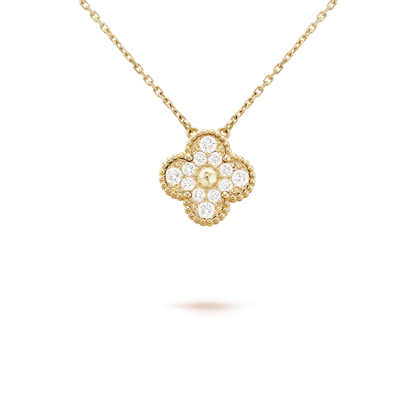 [CiCi]CLOVER 15MM DIAMOND SINGLE FLOWER HALSKETTE