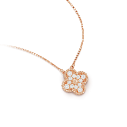 [CiCi]CLOVER 15MM DIAMOND SINGLE FLOWER HALSKETTE