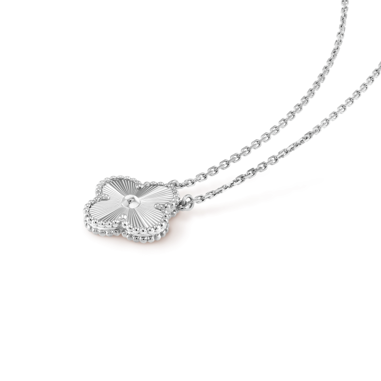 [CiCi]CLOVER 15MM LASER-HALSKEETE SILBER