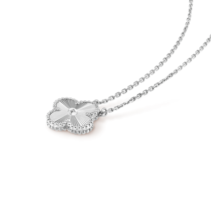 [CiCi]CLOVER 15MM LASER-HALSKEETE SILBER