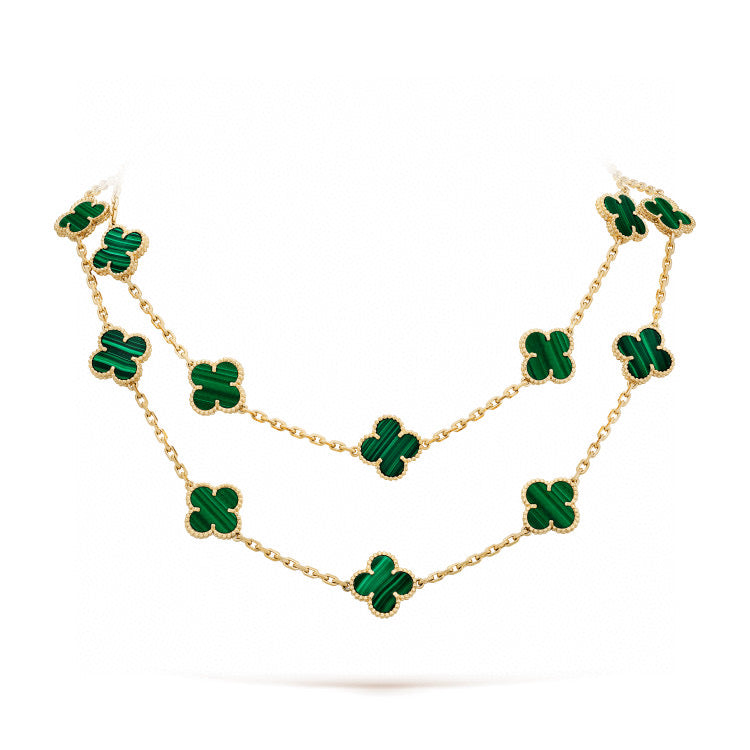 [CiCi]CLOVER 20 MOTIFS MALACHITE GOLD