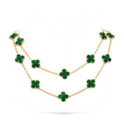 [CiCi]CLOVER 20 MOTIFS MALACHITE GOLD