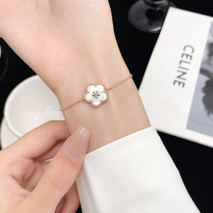 [CiCi]LUCKY WHITE MOP PLUM BLOSSOM  BRACELET
