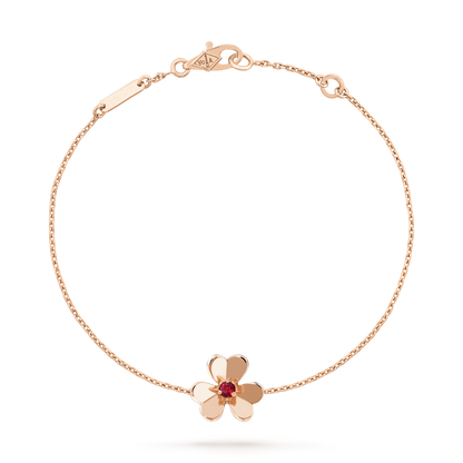 [CiCi]FRIVOLE GOLD FLOWER PINK MALACHITE BRACELET