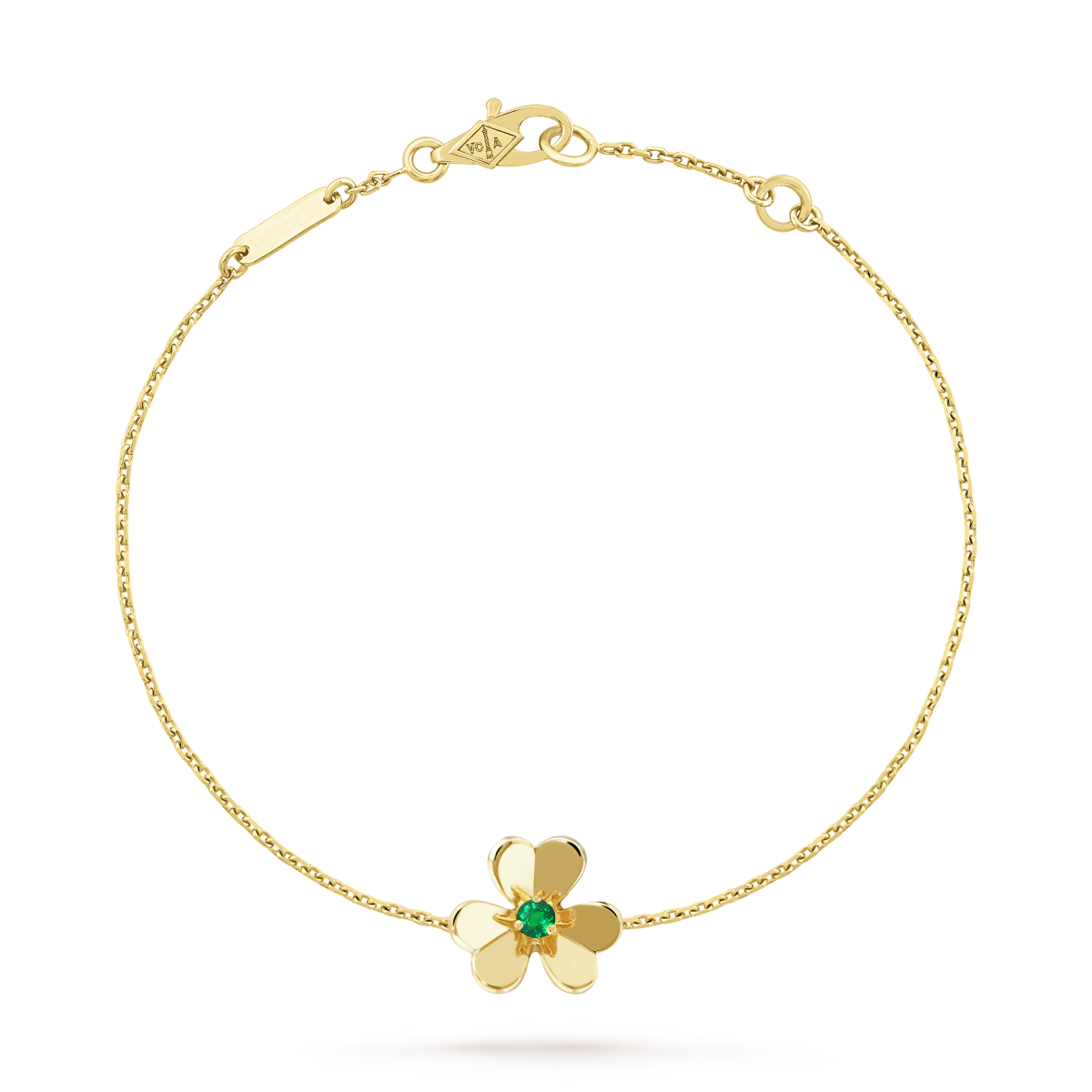 [CiCi]FRIVOLE GOLD FLOWER PINK MALACHITE BRACELET