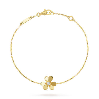 [CiCi]FRIVOLE GOLD FLOWER PINK MALACHITE BRACELET
