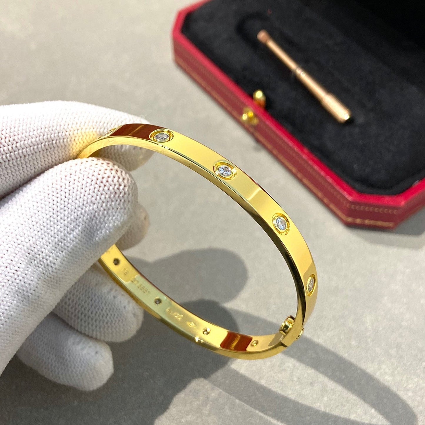 [CiCi]LOVE BRACELET 6.1MM 10 DIAMONDS