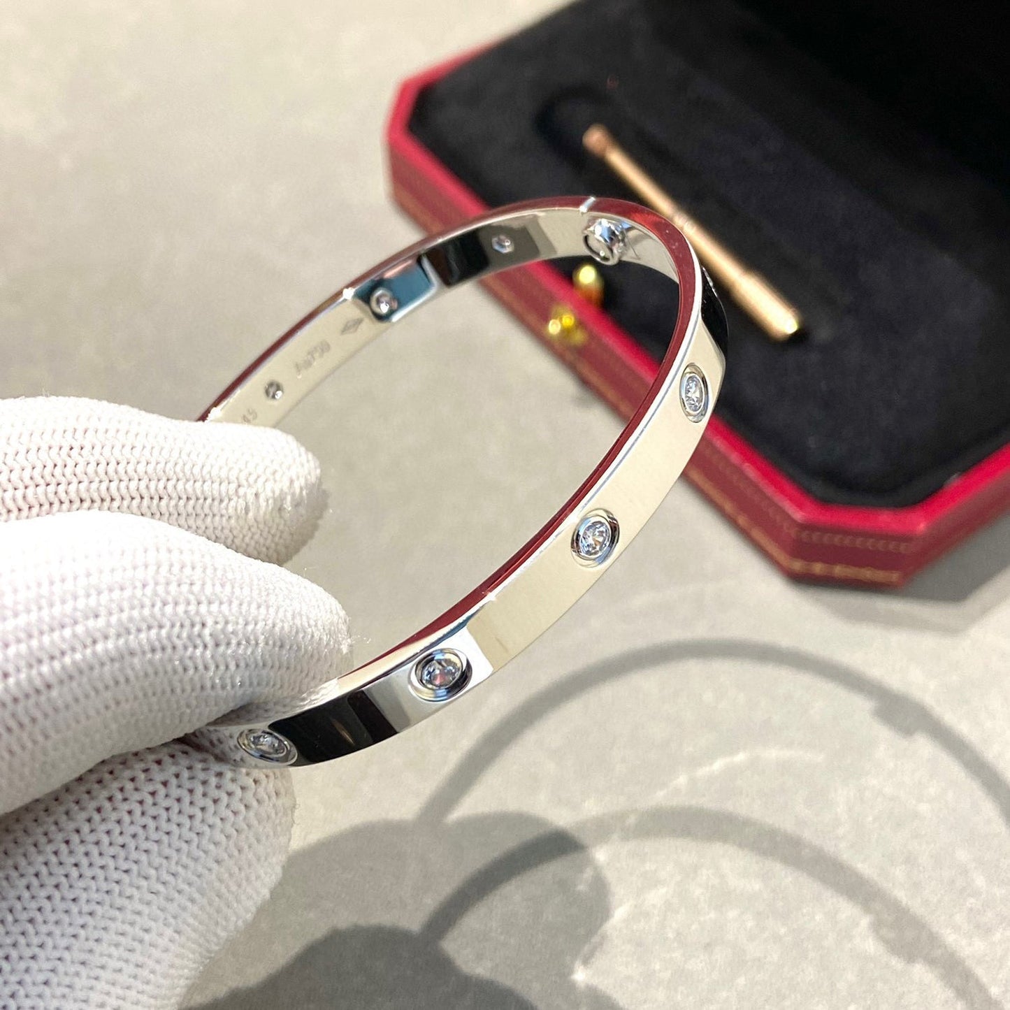 [CiCi]LOVE BRACELET 6.1MM 10 DIAMONDS