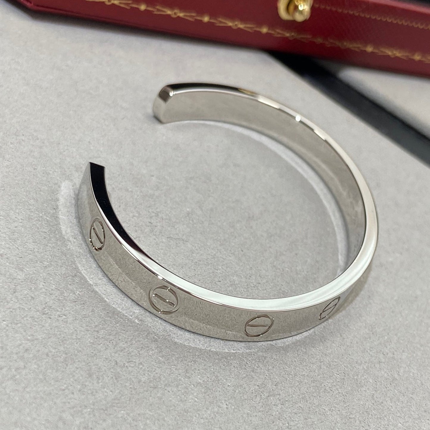 [CiCi]LOVE BRACELET 6.1MM 1 DIAMOND OPEN CUFF