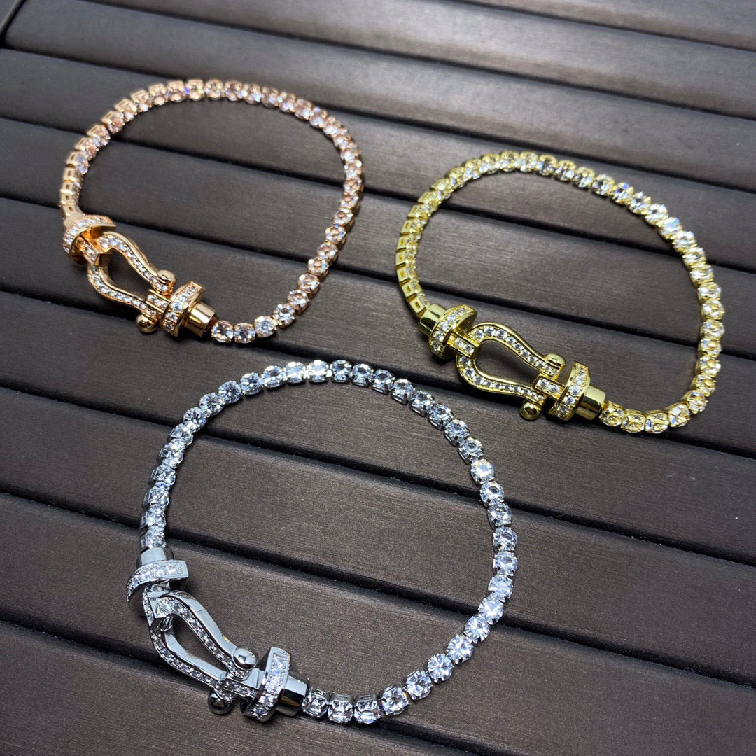 [CiCi]FORCE  HORSESHOE  DIAMOND TENNIS BRACELET