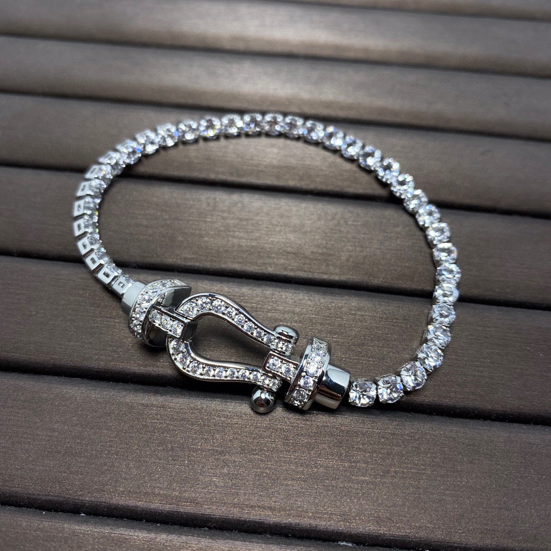 [CiCi]FORCE  HORSESHOE  DIAMOND TENNIS BRACELET