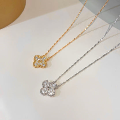 [CiCi]CLOVER 15MM DIAMOND SINGLE FLOWER HALSKETTE
