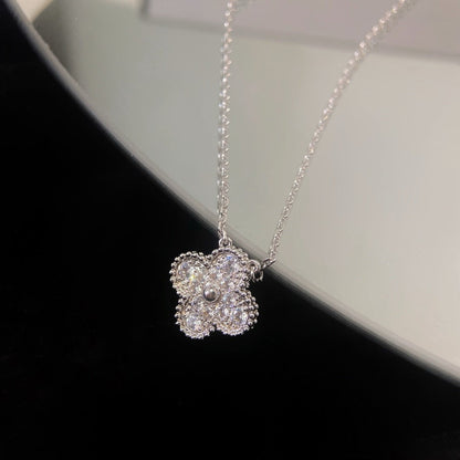 [CiCi]CLOVER 15MM DIAMOND SINGLE FLOWER HALSKETTE